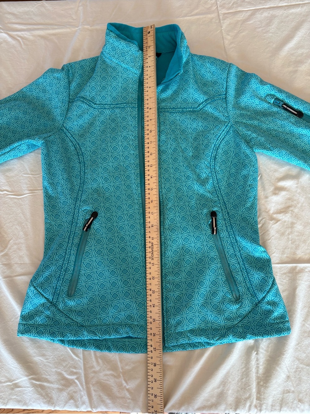 Women’s Turquoise Patterned Softshell Roper Jacket - Picture 3 of 6